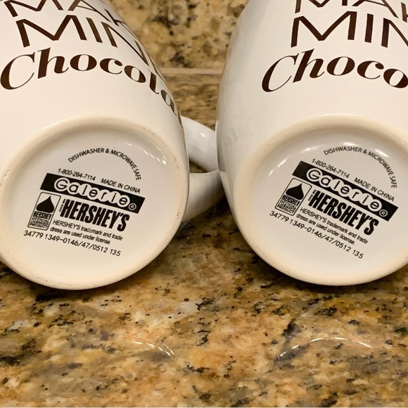 (2) Hershey’s White Coffee Mug Set make mine chocolate couple set his hers - Picture 8 of 10